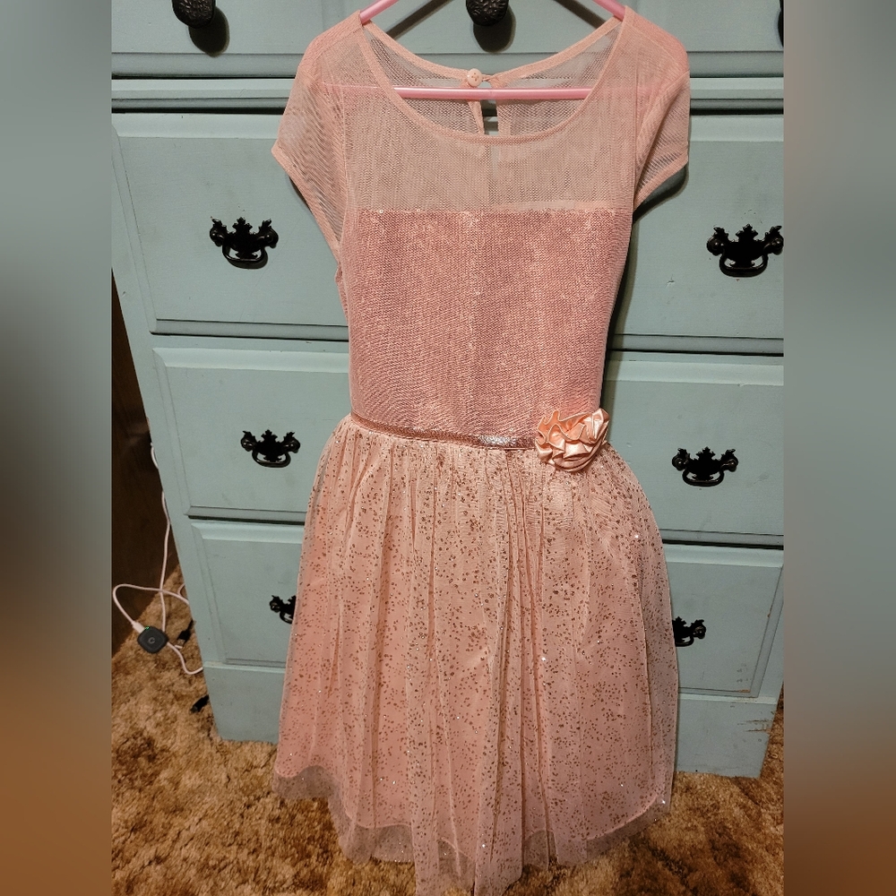Jona Michelle Pink Sparkle Girls Dress